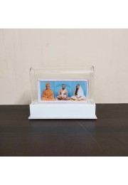 Statue frame of Swami Vevekananda & Ramakrishna Paramahansa & Sarada maa photo frame || Three pictures in one Frame || Laminated photo frame for Car, Study room, Office, Gift