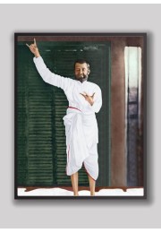 Statue Frame Of Ramakrishna Paramahansa, Laminated Photo Frame For Office, Room, Study Room