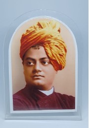 Statue frame of Swami Vevekananda, Laminated photo