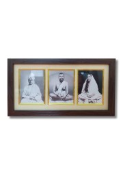 Swami Vevekananda & Ramakrishna Paramahansa & Sarada maa photo frame || Three pictures in one Frame || Laminated photo frame for wall, living room, gifts (Wood Base and Front Laminated)